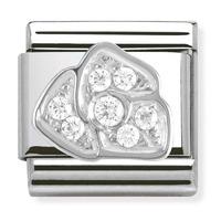 nomination cz sterling silver rose charm 33030405