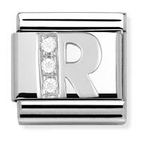 Nomination - CZ And Sterling Silver Initial \'R\' Charm 330301/18