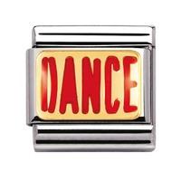 nomination stainless steel with enamel and 18ct gold dance charm 03022 ...