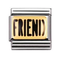 Nomination - Enamel And 18ct Gold \'Friend\' Charm 030232/03