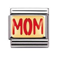 Nomination - Enamel And 18ct Gold \'Mom\' Charm 030229/07