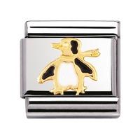 Nomination - Stainless Steel With Enamel And 18ct Gold \'Penguin\' Charm 030213/04