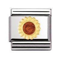 Nomination - Enamel And 18ct Gold \'Sunflower\' Charm 030214/24