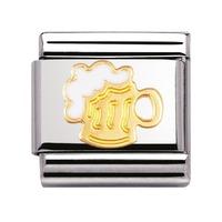 Nomination - Enamel And 18ct Gold \'Tankard\' Charm 030218/06