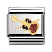 Nomination - Stainless Steel With Enamel And 18ct Gold \'Violin\' Charm 030221/07