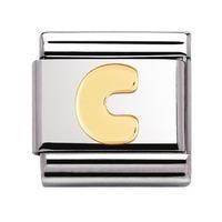 Nomination -18ct Gold Initial \'C\' Link Charm 030101/03