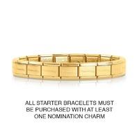 nomination starter coloured base bracelet branded gold