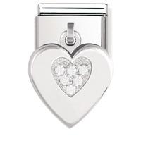 Nomination - Sterling Silver With Cubic Zirconia \'Heart\' Charm 031710/09