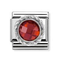 nomination cz twisted ss red charm 330601005