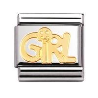 nomination 18ct gold girl charm 03010703