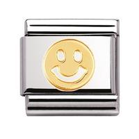 Nomination - 18ct Gold \'Smile\' Charm 030110/06