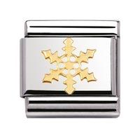 Nomination - Stainless Steel With 18ct Gold \'Snowflake\' Charm 030109/14