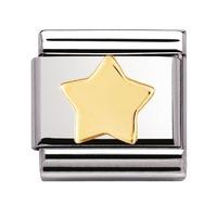 nomination stainless steel with 18ct gold star charm 03011017