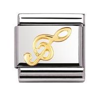 Nomination - Stainless Steel With 18ct Gold \'Treble Clef\' Charm 030117/08