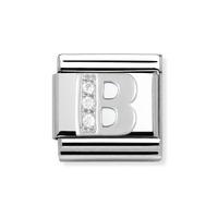 Nomination - CZ And Sterling Silver Initial \'B\' Charm 330301/02