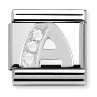 Nomination - CZ And Sterling Silver Initial \'A\' Charm 330301/01