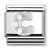Nomination - CZ And Sterling Silver Initial \'C\' Charm 330301/03