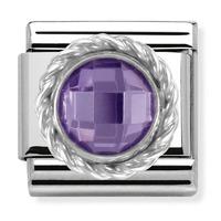 Nomination - Cz & Twisted SS \'Purple\' Charm 330601/001