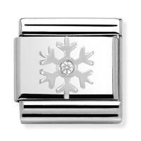 Nomination - \'White Snowflake\' Charm 330313/02