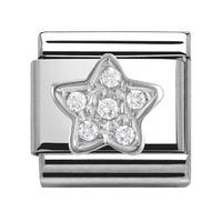 Nomination - CZ & sterling silver \'Star\' Charm 330304/02