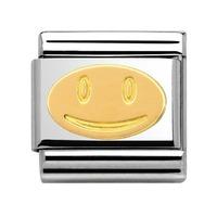 Nomination - 18ct Gold \'Happy Smile\' Charm 030161/01