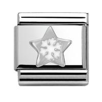 nomination enamel and sterling silver star with snowflake charm 330204 ...