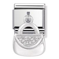 Nomination - Sterling Silver With Cubic Zirconia \'Bag\' Charm 031710/23