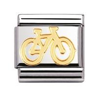 Nomination - Stainless Steel With 18ct Gold \'Bike\' Charm 030108/04