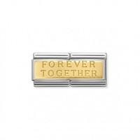 Nomination Composable Double Engraved Link in Stainless Steel Forever Together Charm (030710/02)
