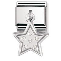 nomination sterling silver with cubic zirconia star charm 03171008