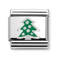 Nomination - Enamel And Sterling Silver \'Christmas Tree\' Charm 330204/08
