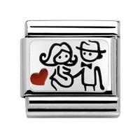 nomination enamel and sterling silver expectant mom charm 33020801