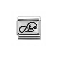 Nomination - Sterling Silver \'Infinity Love Writing\' Charm 330102/07
