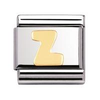 nomination 18ct gold initial z charm 03010126