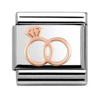 Nomination Rose Gold Wedding Rings Charm - 430104/13