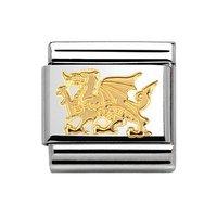 Nomination Composable Classic 18ct Gold Dragon Charm