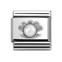 Nomination Compasable Classic Silver and White Shell Pearl Lace Charm