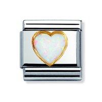 Nomination Composable Classic Opal Heart Charm