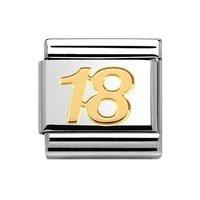 Nomination Composable Classic 18ct Gold 18 Charm