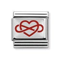 Nomination Composable Classic Silver Red Infinity Heart Charm