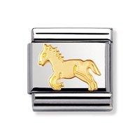 Nomination Composable Classic 18ct Gold Horse Charm