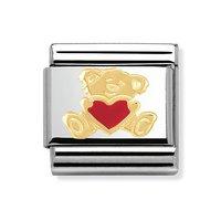 Nomination Composable Classic 18ct Gold and Enamel Teddy Bear Charm