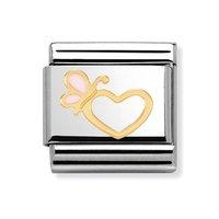 Nomination Composable Classic Heart and Butterfly Charm