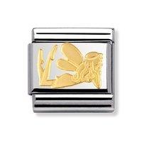 Nomination Stainless Steel and 18ct Gold Fairy Charm
