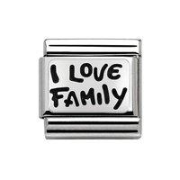 Nomination Composable Classic Silver I Love Family Charm