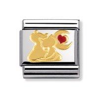 Nomination Composable Classic 18ct Gold and Enamel Cats Charm