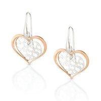 Nomination Romantica Silver and Rose Gold Plated Heart Earrings