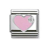 Nomination Composable Classic Zirconia Pink Heart Charm