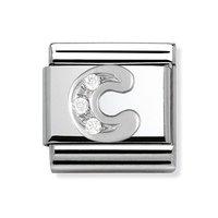 Nomination Composable Classic Silver and Zirconia Letter C Charm