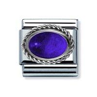 Nomination Composable Classic Amethyst Oval Rope Charm